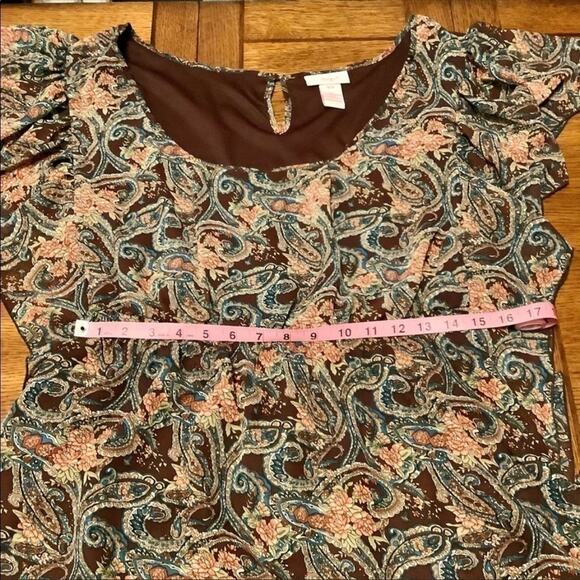 Loop 18 Vintage PAISLEY Flutter Sleeve Baby Doll Dress Size 9/11 - Picture 4 of 6